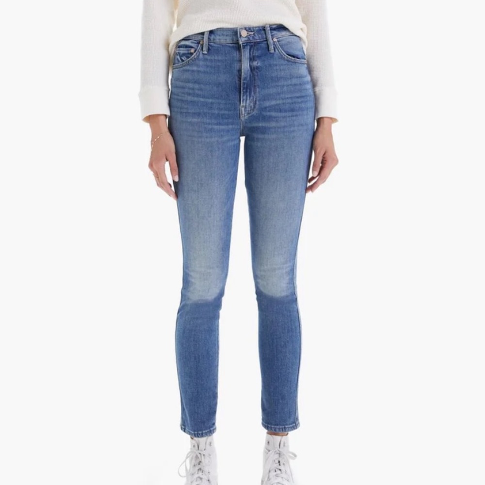 Mother Denim Double Swooner Hover in Love Bombs wash , size 32